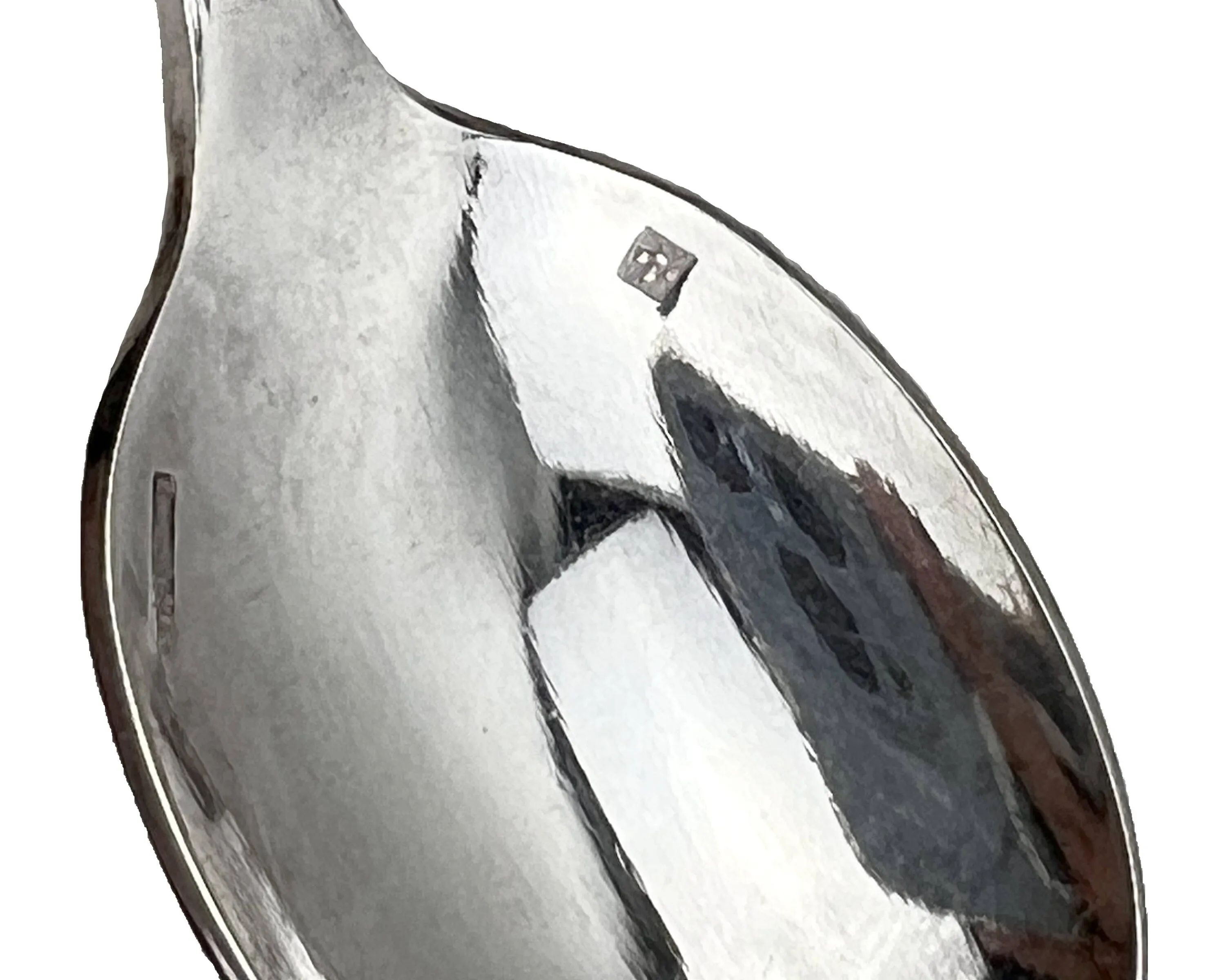 Art Deco Christofle France America Pattern Silver Plated Coffee Spoons / 5 OClock Teaspoons Set of 12