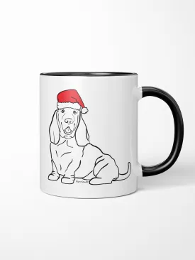 Basset Hound Christmas Edition Ceramic Mug