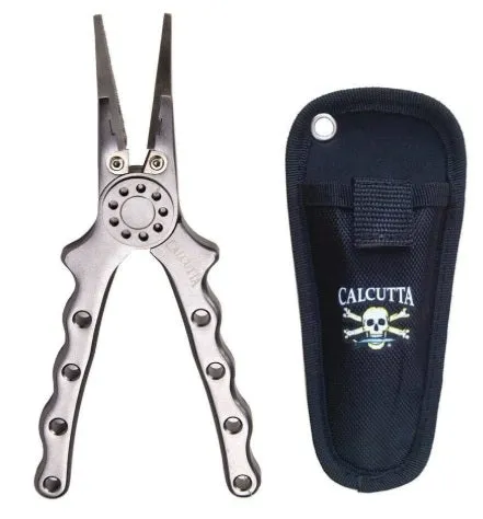 Calcutta 7" Aluminum Straight Jaw Pliers With Case FPB02S-GS-10