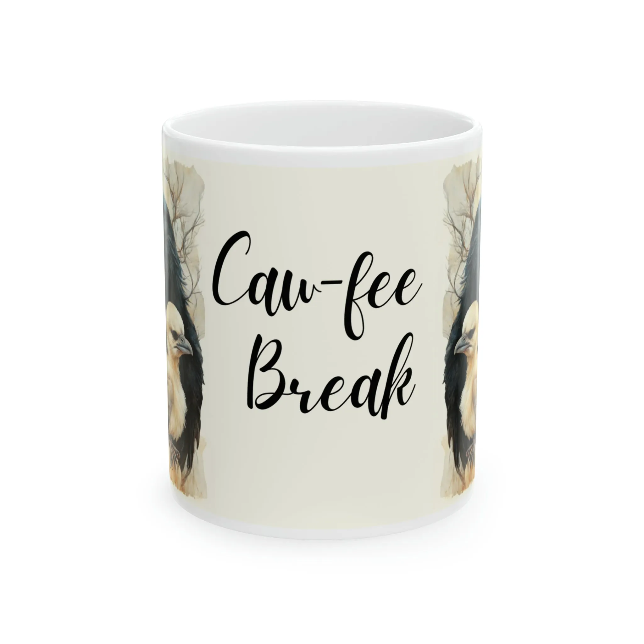 Caw-fee Break - Ceramic Mug, 11oz