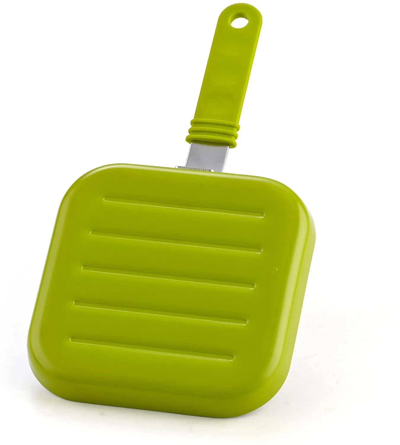 Cook N Home 5.5-Inch Nonstick Ceramic Mini Fry, Griddle, Grill 3-Piece Pan Set, Green