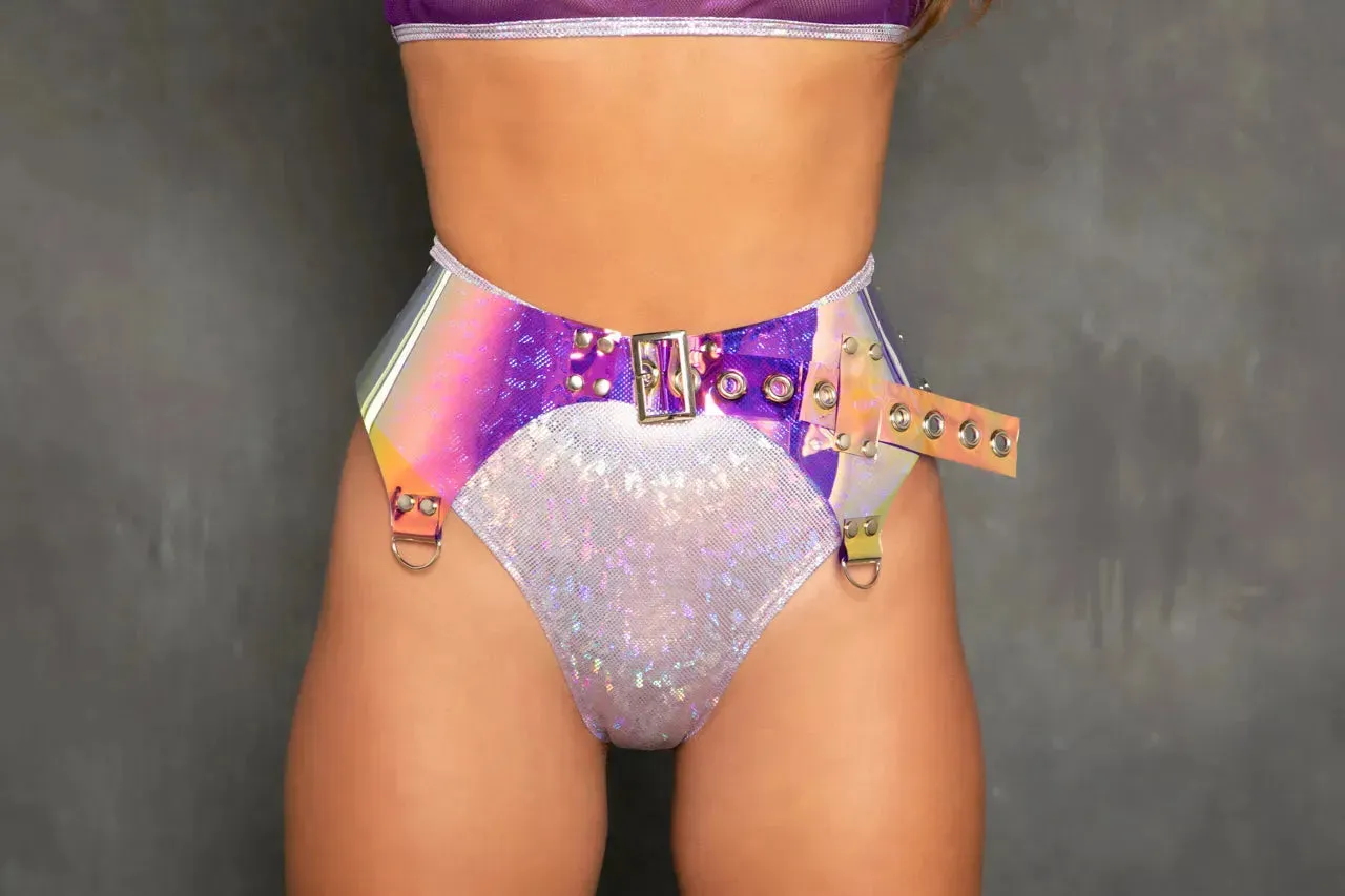 FS120 - Holo Vinyl Garter Belt