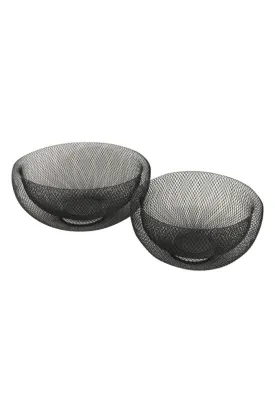 Le Forge Mesh Bowl Set Of 2 Black
