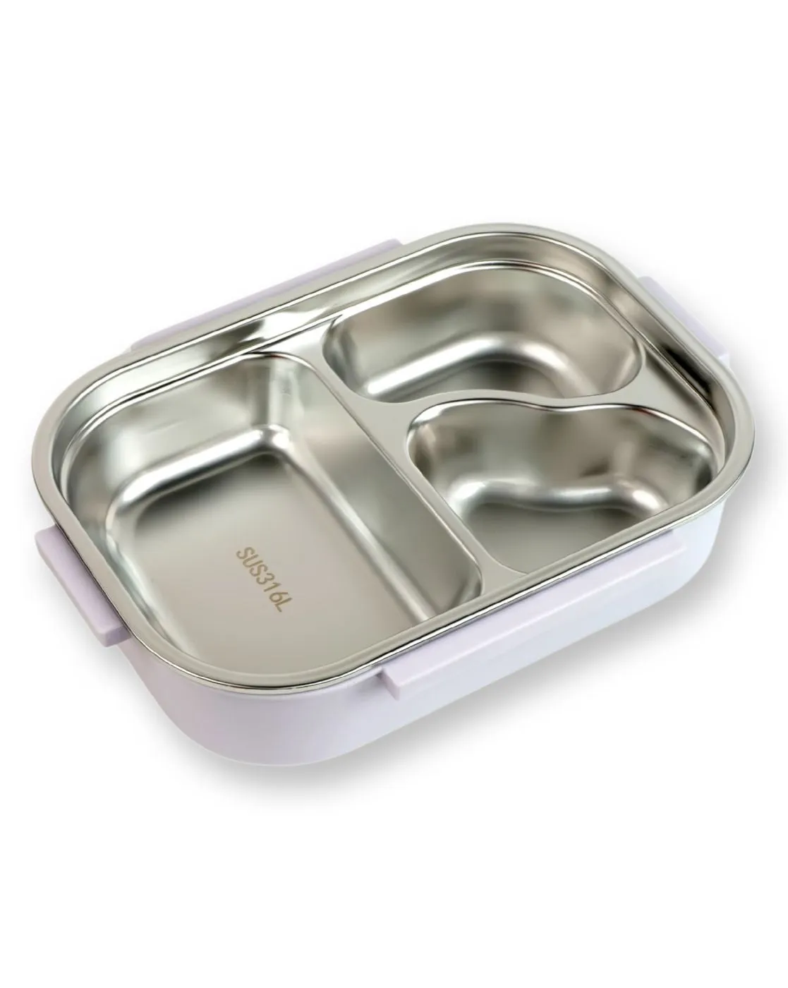 Purple Lunch Time 2 pcs Stainless Steel Kids Lunch Box with matching Lunch Bag